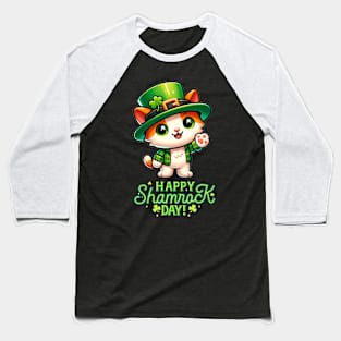 Lucky Charm Kitty: St. Patrick's Day Celebration Tee Baseball T-Shirt